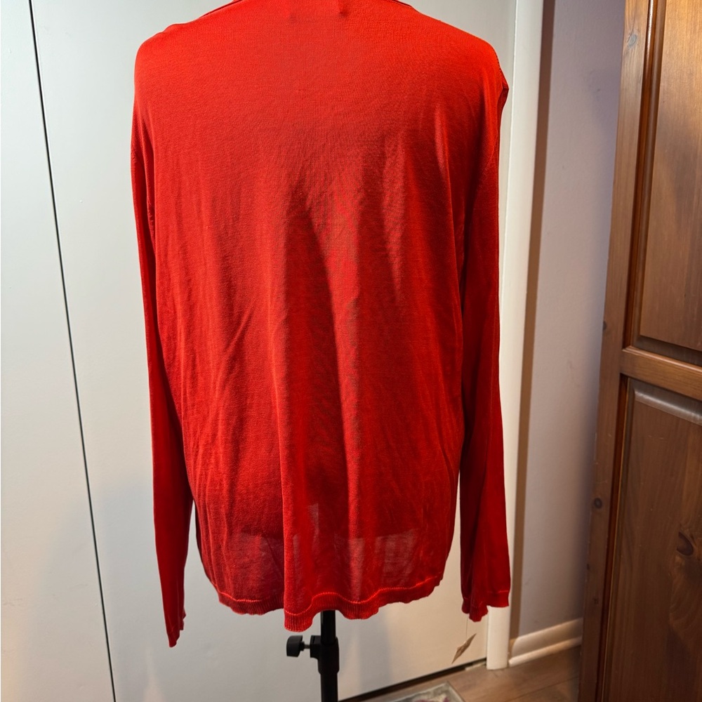 NWT - Marina Rinaldi Voyage Red V-Neck Sweater - Size XL/size 20 - Picture 4 of 16